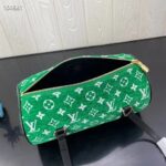 Louis Vuitton LV Unisex Papillon Handbag Green Monogram Jacquard Velvet Cowhide Leather - Imagen 5
