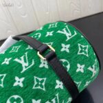 Louis Vuitton LV Unisex Papillon Handbag Green Monogram Jacquard Velvet Cowhide Leather - Imagen 9