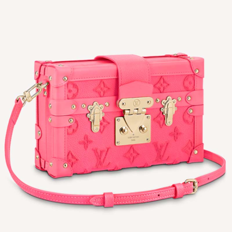 Louis Vuitton LV Women Petite Malle Handbag Fluo Pink Tufted
