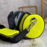 Louis Vuitton LV Unisex Polochon Yellow Monogram Embossed Taurillon Cowhide Leather - Image 5