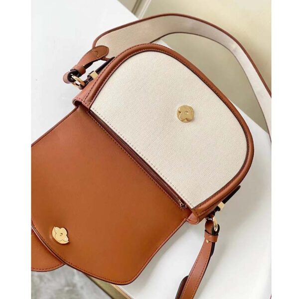 Louis Vuitton LV Women Pont 9 Soft MM Handbag Caramel Brown Canvas Cowhide (2)