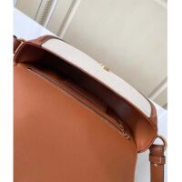Louis Vuitton LV Women Pont 9 Soft MM Handbag Caramel Brown Canvas Cowhide (5)