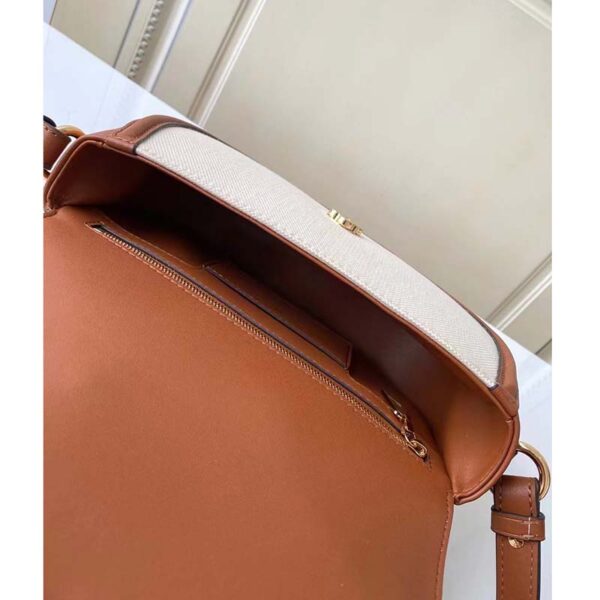 Louis Vuitton LV Women Pont 9 Soft MM Handbag Caramel Brown Canvas Cowhide (7)