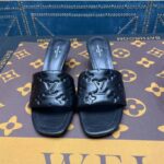 Louis Vuitton LV Women Revival Mule Black Monogram Embossed Lambskin 5.5 cm Heel - Image 6