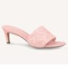 Louis Vuitton LV Women Revival Mule Pink Monogram Embossed Lambskin 5.5 cm Heel