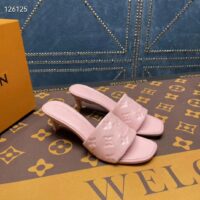 Louis Vuitton LV Women Revival Mule Pink Monogram Embossed Lambskin 5.5 cm Heel (4)