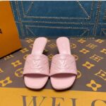 Louis Vuitton LV Women Revival Mule Pink Monogram Embossed Lambskin 5.5 cm Heel - Image 4