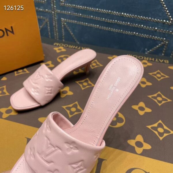 Louis Vuitton LV Women Revival Mule Pink Monogram Embossed Lambskin 5.5 cm Heel (7)