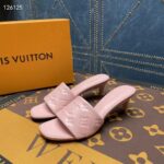 Louis Vuitton LV Women Revival Mule Pink Monogram Embossed Lambskin 5.5 cm Heel - Image 8