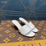 Louis Vuitton LV Women Revival Mule White Monogram Embossed Lambskin 5.5 cm Heel - immagine 2