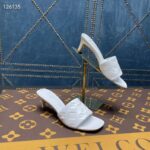 Louis Vuitton LV Women Revival Mule White Monogram Embossed Lambskin 5.5 cm Heel - immagine 4