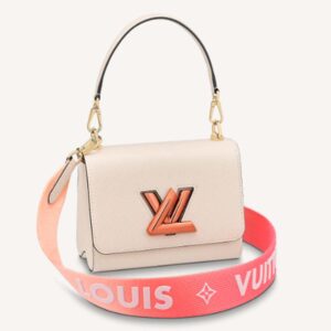 Louis Vuitton LV Women Twist PM Handbag Quartz White Epi Grained Cowhide Leather