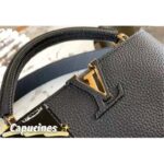 Louis Vuitton Women Capucines BB Handbag Noir Taurillon Calfskin Karung Leather - immagine 9