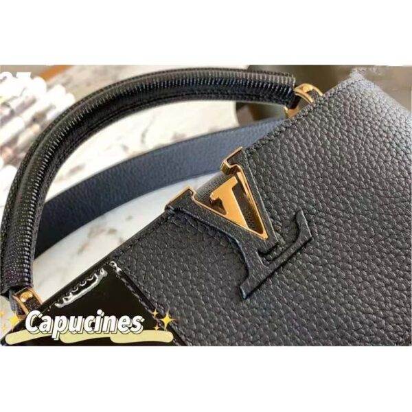 Louis Vuitton Unisex Capucines BB Handbag Noir Taurillon Calfskin Karung Leather (1)