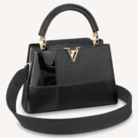 Louis Vuitton Women Capucines BB Handbag Noir Taurillon Calfskin Karung Leather