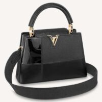 Louis Vuitton Unisex Capucines BB Handbag Noir Taurillon Calfskin Karung Leather (10)