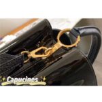 Louis Vuitton Women Capucines BB Handbag Noir Taurillon Calfskin Karung Leather - immagine 10