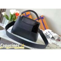 Louis Vuitton Unisex Capucines BB Handbag Noir Taurillon Calfskin Karung Leather (10)