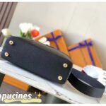 Louis Vuitton Women Capucines BB Handbag Noir Taurillon Calfskin Karung Leather - immagine 7