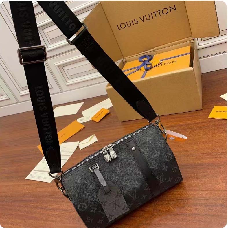 M45936 Louis Vuitton Monogram Eclipse City Keepall Bag