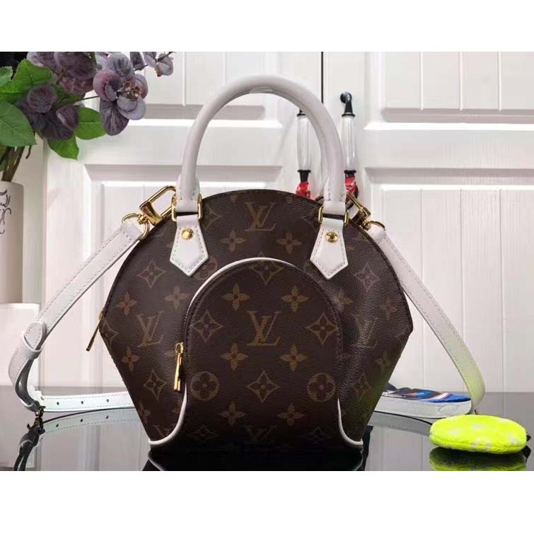 Louis Vuitton Women Ellipse BB Handbag Brown Monogram Coated