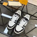 Louis Vuitton Unisex LV Trainer Sneaker With Monogram-Embossed Grained Calf Leather - Image 4