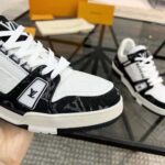 Louis Vuitton Unisex LV Trainer Sneaker With Monogram-Embossed Grained Calf Leather - Image 7