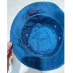 Louis Vuitton Unisex Monogram Essential Bucket Hat Blue Cotton Foil LV Signature – Image 4