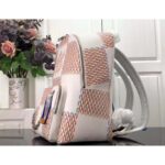 Louis Vuitton Unisex Racer Backpack White Damier Spray Cowhide Leather - immagine 3