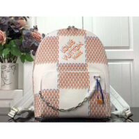 Louis Vuitton Unisex Racer Backpack White Damier Spray Cowhide Leather (5)