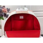 Louis Vuitton Unisex Racer Backpack White Damier Spray Cowhide Leather - immagine 8