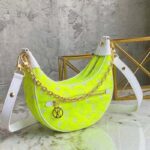 Louis Vuitton Women Loop Half-Moon Baguette Bag Yellow Monogram Jacquard Velvet - Imagen 5