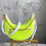 Louis Vuitton Women Loop Half-Moon Baguette Bag Yellow Monogram Jacquard Velvet - Imagen 2