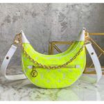 Louis Vuitton Women Loop Half-Moon Baguette Bag Yellow Monogram Jacquard Velvet - Imagen 3