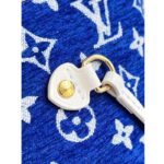 Louis Vuitton Women Neverfull MM Tote Blue Monogram Jacquard Velvet Cowhide Leather – Bild 8