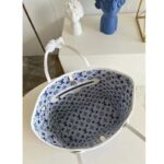 Louis Vuitton Women Neverfull MM Tote Blue Monogram Jacquard Velvet Cowhide Leather – Bild 7