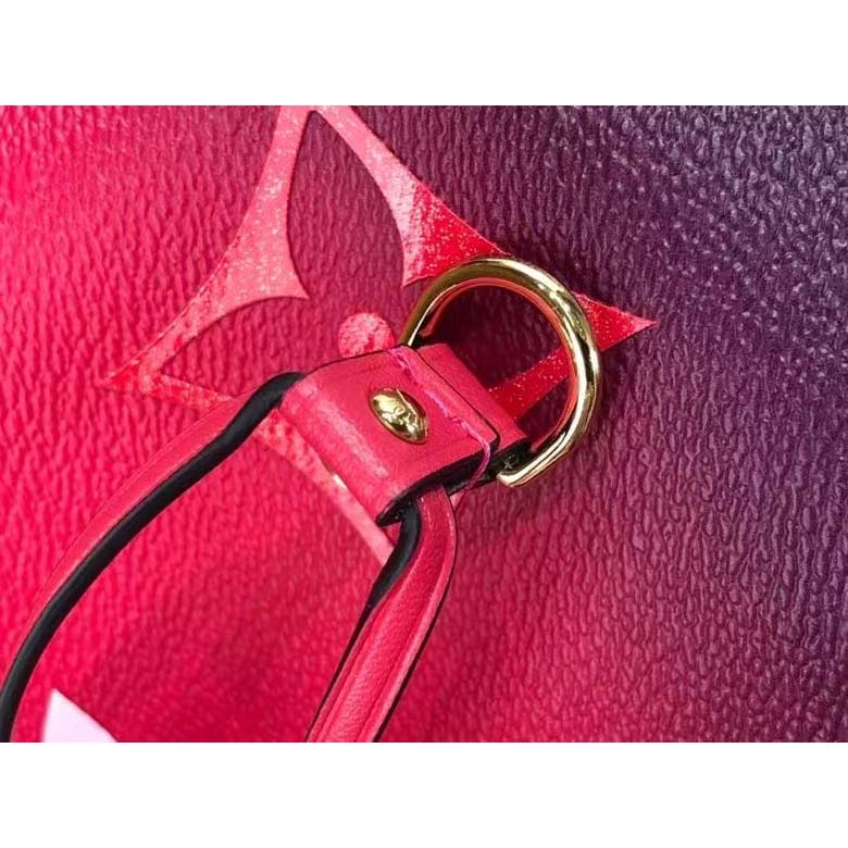 Louis Vuitton Neverfull MM Midnight Fuchsia in Coated Canvas with