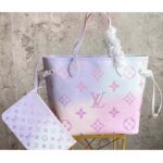 Louis Vuitton Women Neverfull MM Tote Sunrise Pastel Monogram Coated Canvas - Image 3