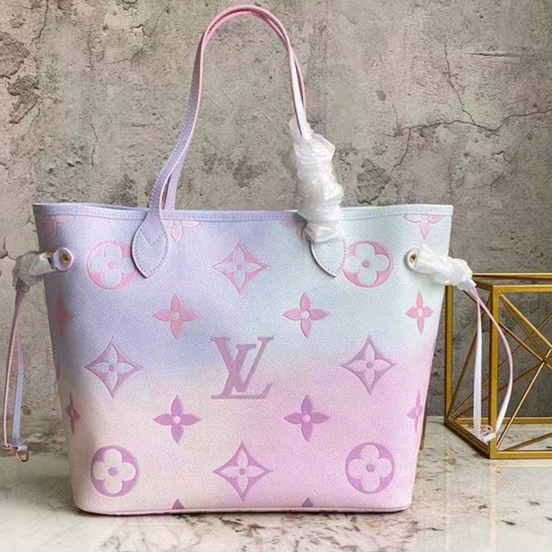 Louis Vuitton Women Neverfull MM Tote Sunrise Pastel Monogram