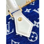 Louis Vuitton Women Speedy Bandouliere 20 Bag Blue Monogram Jacquard Velvet Cowhide - Image 9