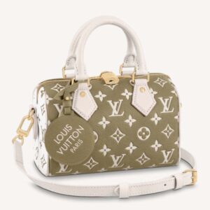 Louis Vuitton Women Speedy Bandouliere 20 Bag Printed Embossed Grained Cowhide Leather