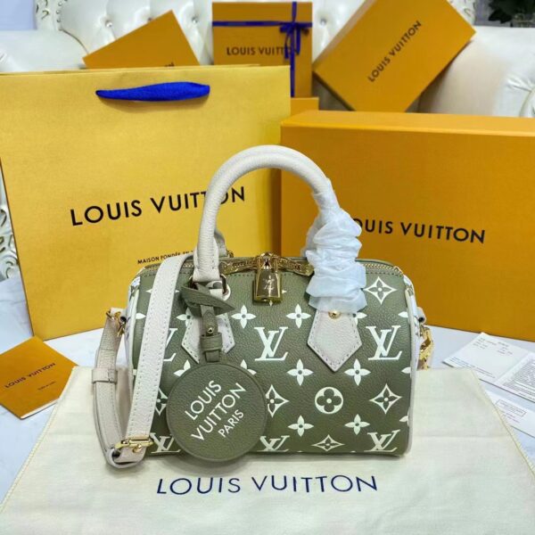 Louis Vuitton Women Speedy Bandouliere 20 Bag Printed Embossed Grained Cowhide Leather (4)