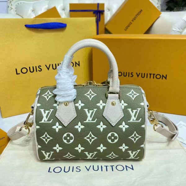 Louis Vuitton Women Speedy Bandouliere 20 Bag Printed Embossed Grained Cowhide Leather (8)