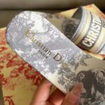 Dior Unisex CD Dway Slide Grey Toliet De Jouy Embroidered Cotton – Bild 8