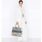 Dior Unisex CD Large Book Tote Latte Multicolor D-Constellation Embroidery - Image 12