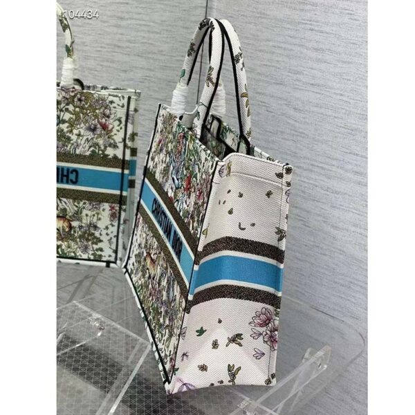 Dior Unisex CD Large Book Tote Latte Multicolor D-Constellation Embroidery (3)