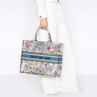 Dior Unisex CD Large Book Tote Latte Multicolor D-Constellation Embroidery (13)
