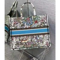 Dior Unisex CD Large Book Tote Latte Multicolor D-Constellation Embroidery (13)