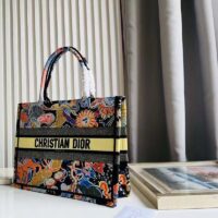 Dior Unisex CD Medium Book Tote Black Multicolor Dior Zodiac Fantastico Embroidery (9)