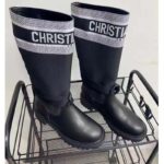 Dior Unisex CD Shoes D-Major Boot Black White Technical Fabric Black Calfskin – Image 2